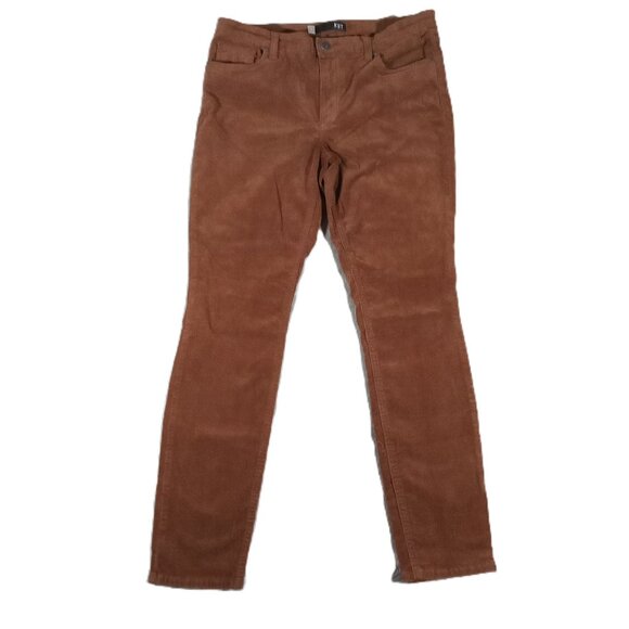 Kut From the Kloth Corduroy Pant Women 34x29, Tag 12 Mia Toothpick Skinny Brown - Picture 1 of 13